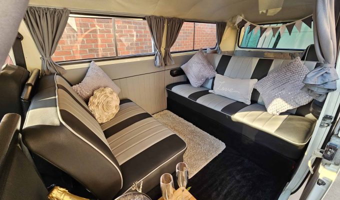 Interior view of our Vintage Volkswagen Camper