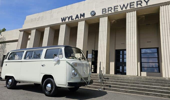 Exterior view of our Vintage Volkswagen Camper
