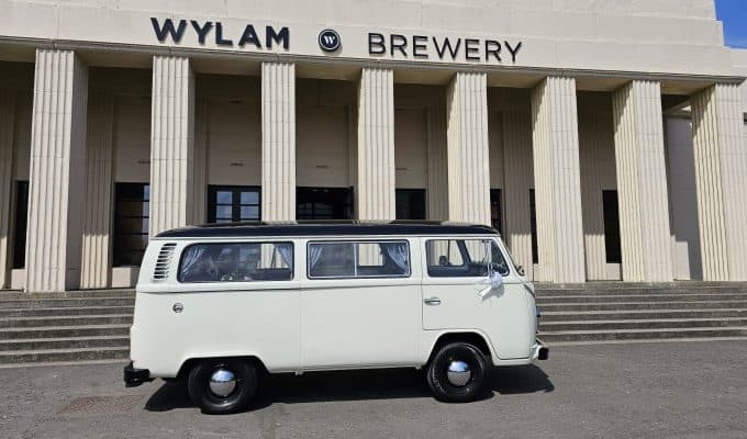 Exterior view of our Vintage Volkswagen Camper