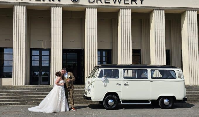 Exterior view of our Vintage Volkswagen Camper